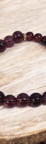 Bransoletka na gumce love brąz