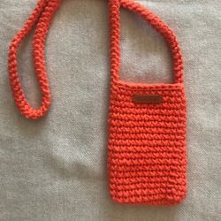 Mała torebka na ramię, etui na telefon,listonoszka POMARAŃCZOWA.