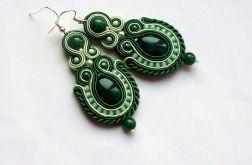Kolczyki sutasz z Marmurem Szmaragdowym