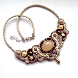 Naszyjnik Beż & Marsala