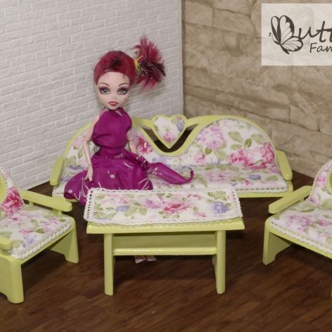 Meble dla lalek Barbie - Zestaw CLASSIC XXL G