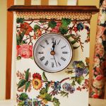 Zegar stojący retro vintage kwiaty - 