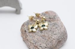 DELIKATNE KOLCZYKI EMERALD BUTTERFLY.