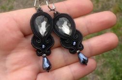 Kolczyki sutasz Czarne z kryształami