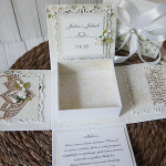 Ślubny exploding box "White & Cream" -szybka wysyłka - ex krem2n