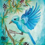 Jungle bird wydruk ilustracji - 