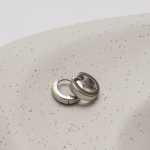 Kolczyki klasyczne ze stali srebrno złote. - 