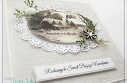 Kartka świąteczna z zimowym pejzażem 1