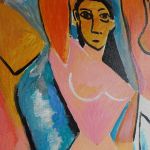 obraz olejny  do salonu pablo picasso panny z Awinion - detal