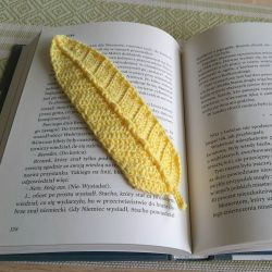 Zakładka do książki piórko handmade 
