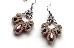 Kolczyki Cynamon & Beż