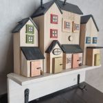 Wieszak - drewniane domki - na klucze i inne drobiazgi 2 - 