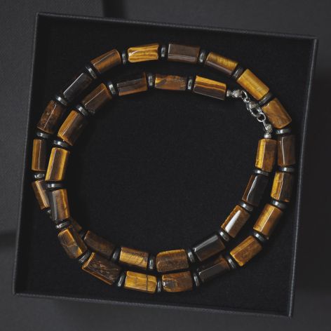 Naszyjnik męski tygrysie oko tok01