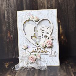 Mr & Mrs - kartka ślubna z shakerem