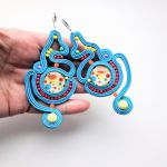 Turquoise Openwork kolczyki sutasz - 