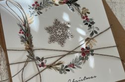 Kartka świąteczna na Boże Narodzenie bilet do prezentu