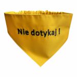 Bandana dla psa na gumce rozmiar M (41-45 cm) Nie dotykaj! - 