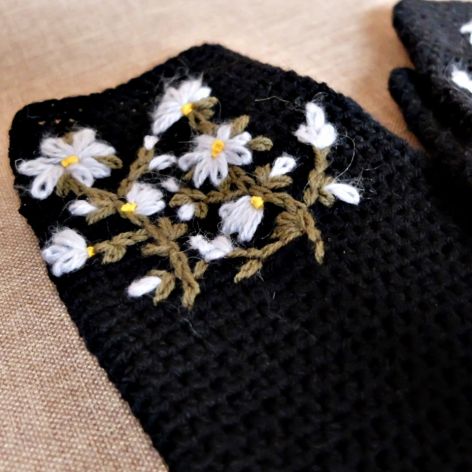 Rękawiczki-mitenki czarne