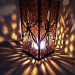 Lampion Złota Jesień - efekt podświetlenia