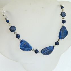 Lapis lazuli, elegancki naszyjnik 