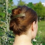 Piasek - mosiężna klamra do włosów (2406-06) - Mosiężna spinka do włosów
