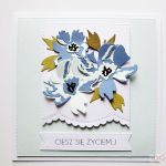 Kartka UNIWERSALNA z niebieskimi kwiatami - Kartka Uniwersalna z niebieskimi kwiatami