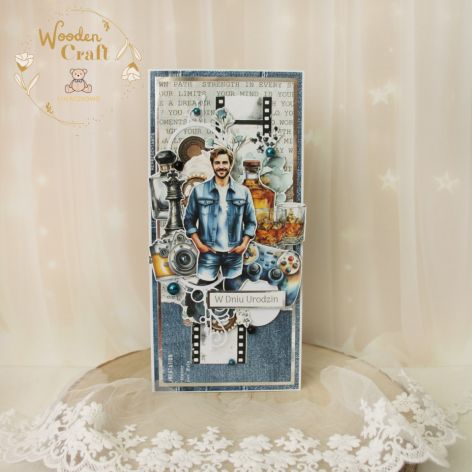 Męska kartka urodzinowa 30, 40 "4Him" GOTOWA