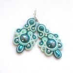 Kolczyki soutache Zielono-Miętowe - 
