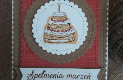 Kraftowa kartka urodzinowa z tortem