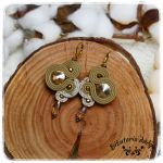 Kolczyki sutasz beżowe TinyTin soutage - Soutache