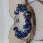 Niezwykła bransoletka z Lapis Lazuli "Motyle" - Idealna na prezent bransoletka z Lapis Lazuli