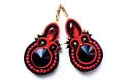 Red&Black kolczyki sutaszowe