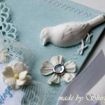 Pamiątka Chrztu św.  ' błękitny ogród' - 