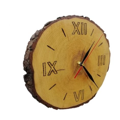 Zegar ścienny drewniany plaster drewna