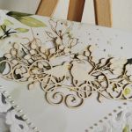 Kartka ślubna kopertowa kopertówka floral XII  - gołąbki