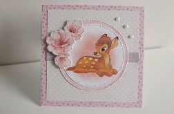 Personalizowana kartka urodzinowa ręcznie robiona Bambi 2