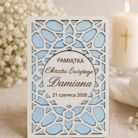 Personalizowana pamiątka chrztu świętego dla chłopca