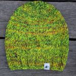 Czapka neonowo zielona - czapka na drutach