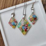 Owocowy Blask – Kolorowy komplet biżuterii z żywicy - 4