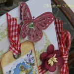 Kartka wielkanocna- bordowe motyle rezerwacja - 