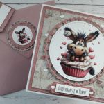 Kartka na walentynki z osiołkiem, nietypowy napis - Tył koperty z ozdobnym kółeczkiem