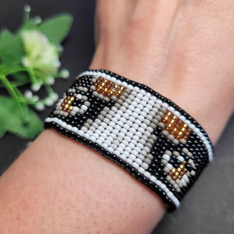 Bransoletka uniseks "Oczy" Berneński pies pasterski "berneńczyk" 