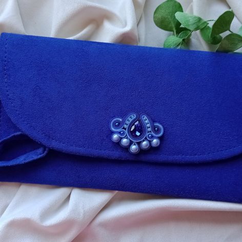 Torebka kopertówka soutache sutasz szafirowa