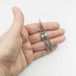 Kolczyki jadeit, długie, z łańcuszkami stal chirurgiczna - Kolczyki jadeit, długie, z łańcuszkami stal chirurgiczna 2