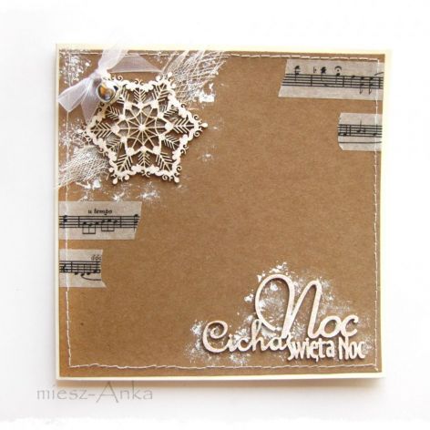 eko Kartka świąteczna z dzwoneczkiem i ze śnieżynką