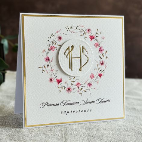 Ręcznie robione zaproszenia komunijne, 58C