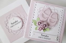 Kartka PAMIĄTKA CHRZTU z bucikami #4