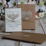 Oryginalna kartka rustykalna na ślub zestaw 2 - stylowa kartka i pudełko ślubne