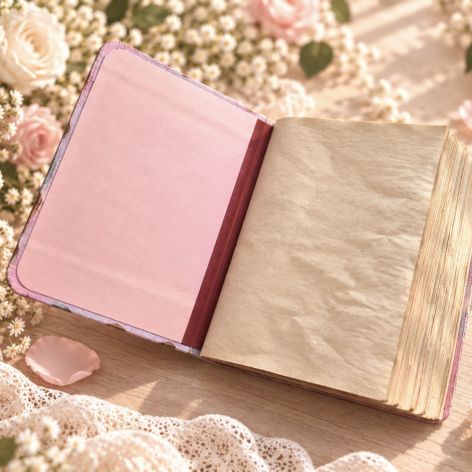 Pamiętnik dla dziewczynki handmade „With Love” Wyjątkowy prezent na wspomnienia