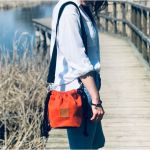 Mała torebka Mili Bucket Bag - miedziana pomarańcza - 